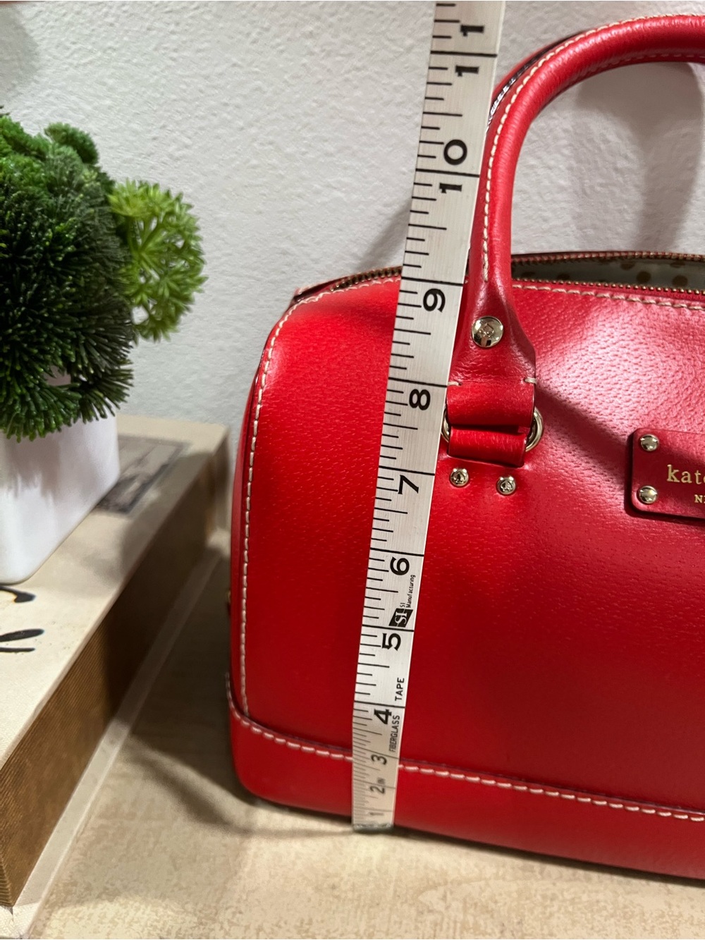 kate spade Red Leather Top-Handle Satchel - Picture 9 of 10